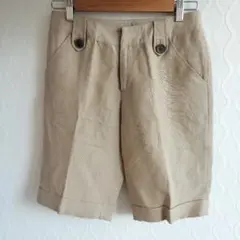✨COMME CA ISM✨ショートパンツ ハーフパンツ【S】ベージュ 麻
