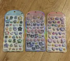 キティー はぴだんぶい クロミ マイメロ コットンパフィシール 3個セット 新品