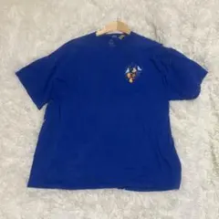 【希少・美品】ディズニーランド限定 ミッキーTシャツ 2XL Hanes製 青