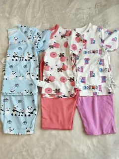 ②ユニクロ　半袖ドライパジャマ　3着セット　100サイズ