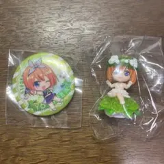 五等分の花嫁 中野四葉 フィギュアと缶バッジ セット