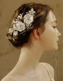 ブライダル　ヘッドアクセサリー　ヘアアクセサリー　結婚式　ウエディング