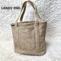 LANDS’ END ランズエンド　ラフィア調 トートバッグ ベージュのサムネイル