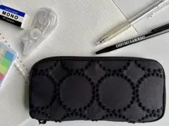 再入荷❗️ 【ペンケース】ミナペルホネン タンバリン チャコール×ブラック