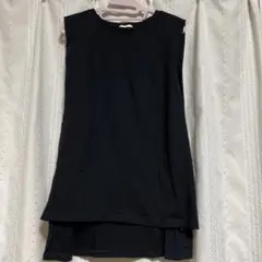 GU 黒のノースリーブチュニック