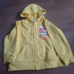 110 USJ スヌーピー フード付きパーカー 黄色