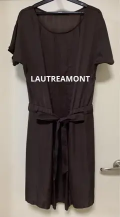 LAUTREAMONT　フロントタック　リボン使い　サテン　ブラウン