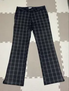 【美品】オークリー ゴルフ チェック ストレッチパンツ 34(L) 春夏