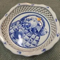 【未使用】有田焼 透かし彫り 大皿