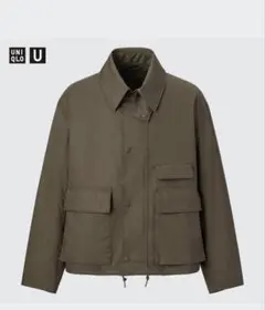 UNIQLO U ユーティリティショートブルゾン L オリーブ