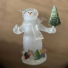 E-壁 ヴィンテージ スノーマン キャンドル 置物 クリスマス オブジェ 