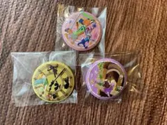 ディズニー　刺繍缶バッチ　3種セット