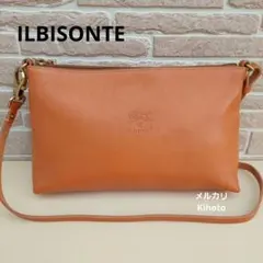 美品★イルビゾンテ 定価49500円 スクエア ショルダー 2way キャメル
