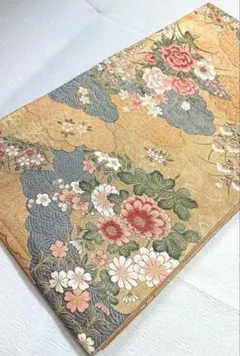 超美品】袋帯 明綴れ織 金糸 お太鼓柄 黒金キラキラ 柔らかめ - メルカリ