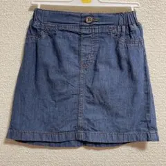 スカート【110】デニム生地 女の子 子供服 キッズ シンプル かわいい ブルー