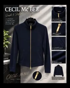 超美品【CECIL Mc BEE】ジップアップスウェットジャケット ブラック F