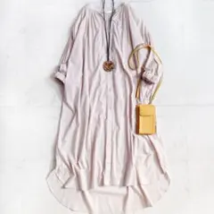 美品✨ヘブンリー HEAVENLY コットン シャツワンピース ロング ベージュ