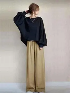 【未使用】黒バルーンスリーブセットアップ