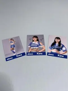 横浜ベイスターズ　Diana Kana サイン入りチアリーダーカード3枚セット
