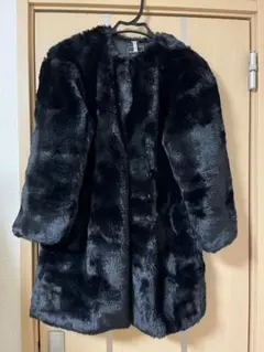 BEAMS LIGHTS ファーコート　ブラック　ビームス