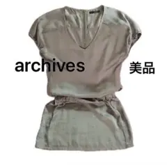 値下げ　美品archives アルシーヴ ノースリーブ ワンピース　チュニックのサムネイル