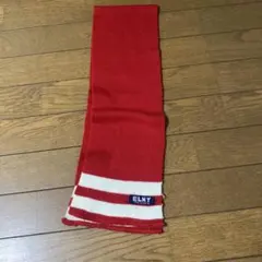 ELNY マフラー レッド ホワイト ストライプ