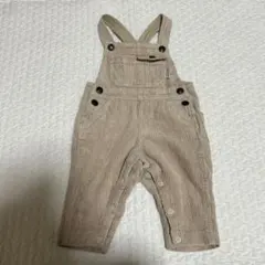 ベージュ コーデュロイ オーバーオール 80cm