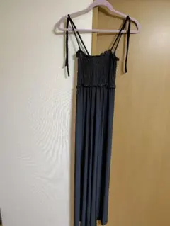 レディースロングキャミソールワンピース　サイズ/M カラー/ブラック