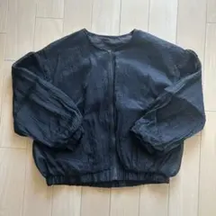 【GU】キッズナイロンアウター150cm｜ブラック