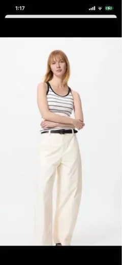 ユニクロUNIQLOジャージーバレルレッグパンツ