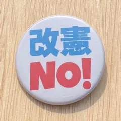 憲法改正 反対 缶バッジ 改憲 44mm