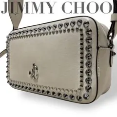 【良品】ジミーチュウ　ショルダーバッグ　カメラバッグ　スタッズ　斜め掛け　レザー