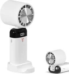 携帯扇風機 冷却プレート ハンディファン 手持ち扇風機 ホワイト♪