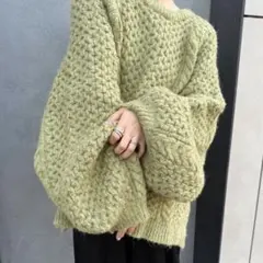 select MOCA bySON オーバーサイズハニカムニット