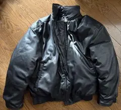 ZARAブラックレザーボンバージャケット