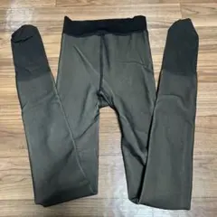 YOU BE フリース裏地 タイツ L-LL Black Blue Based