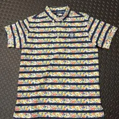 Jack Bunny ストライプ花柄ポロシャツ