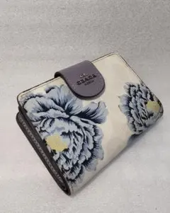 COACH 花柄 二つ折り財布