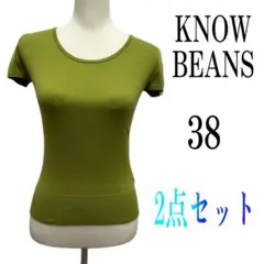 KNOW BEANS   ノービーンズ　半袖ニット　カーディガン　2点セットのサムネイル
