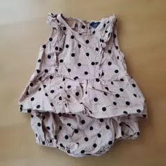 futafuta ドット柄フリル付きトップス 80cm