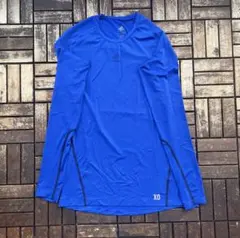 アディダス テックフィット 長袖 コンプレッション インナー ブルー XO