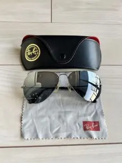 Ray-Ban シルバー アビエーターサングラス