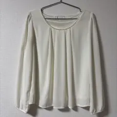 ROPE PICNIC パール付き ブラウス オフホワイト 38 長袖