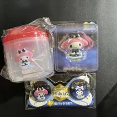 サンリオ　ハッピーくじ　A賞　フィギュア　マイメロディ　F賞　缶バッチセット