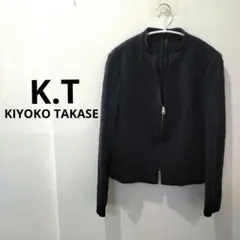 K.T ジャガード　ダブルジップアップジャケット　11号　ダークネイビーのサムネイル