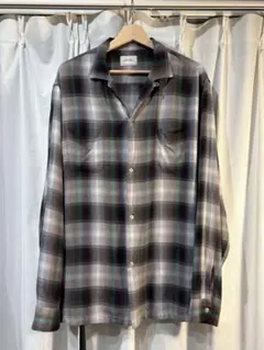 美品 60s TOWNCRAFTレーヨン オンブレチェックシャツ　ヴィンテージ