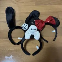 ほかにも出品しているため突然削除有 ミッキー ベイマックスカチューシャ3点セット