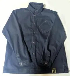 【即日発送】adidas ネイビー 長袖 ワーク シャツ
