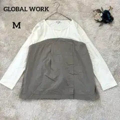 【グローバルワーク】GLOBAL WORK 切り替えデザインカットソー シャツM