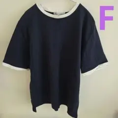 る*み様 ネイビー ラウンドネック Tシャツ 半袖　綿100のサムネイル